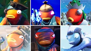 Evolution of Fishstick in All Fortnite Trailers & Cutscenes