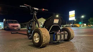 FULLY ELECTRIC Drift Trike Running On Kobalt Drill Batteries