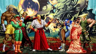 [KOF Mugen] Memorial | Rugal, Vega, Geese & Sagat vs Chun Li, Guile, Mai & Terry [ 4vs4 ]