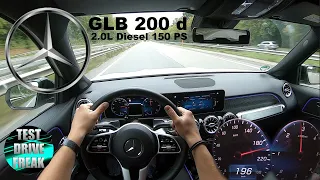 2020 Mercedes Benz GLB 200 d 150 PS TOP SPEED AUTOBAHN DRIVE POV