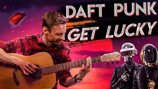 Get Lucky - Daft Punk fingerstyle guitar cover (+tabs). Кавер на гитаре