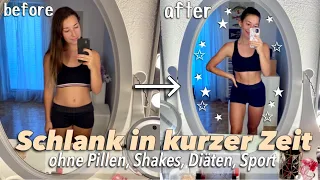 SCHLANK IN KURZER ZEIT //ohne Pillen, Diäten, viel Fitness, Shakes o. Umstellung // BODY POSITIVITY