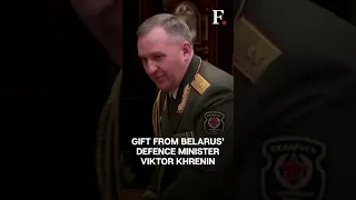 WATCH: Moment Belarus’ President Lukashenko Gets A Mini Nuclear Bomb As Gift