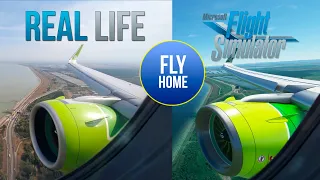 Microsoft Flight Simulator 2020 vs Real Life | Krasnodar URKK A320 landing | Side by Side comparison