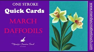 March Daffodils One Stroke Flower of the Month - Real Time Strokes