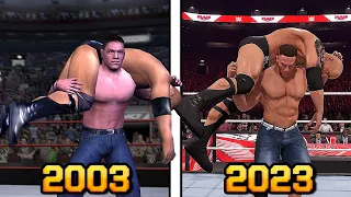 The Evolution of Attitude Adjustment in WWE Games! - WWE 2K23