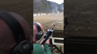 Russian PKM in full auto - smoking the barrel!