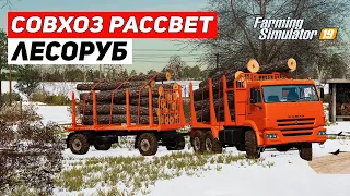 КАРТА СОВХОЗ РАССВЕТ ДЛЯ ФС 19 | ЛЕСОРУБ | Farming Simulator 19