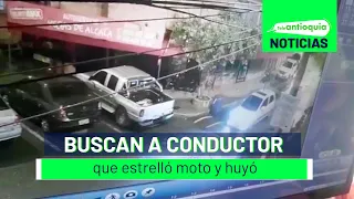 Buscan a conductor que estrelló moto y huyó - Teleantioquia Noticias