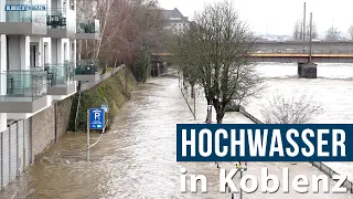 Die Hochwasserlage in Koblenz am 01.02.2021