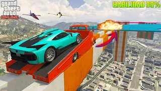 CARRERA COOPERATIVA 99% HABILIDAD! FINAL MEGA SUPER INCREIBLE!! - CARRERA GTA 5 ONLINE