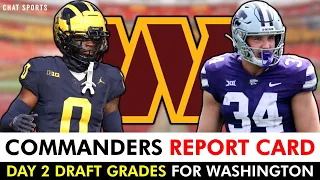 Washington Commanders Draft Grades For Rounds 2-3 Ft. Mike Sainristil & Ben Sinnott | 2024 NFL Draft