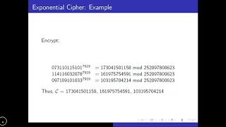 MATH 127 CNU Exponential Cipher