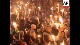 ISRAEL: JERUSALEM: HOLY FIRE CEREMONY CELEBRATED