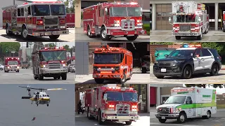 Fire Trucks Police EMS & Air Ops Responding Compilation #9: August Recordings