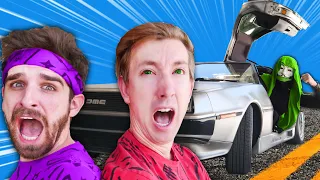 CHAD & DANIEL vs PZ9 in DeLorean Car! Win Hacker Challenges to Escape, Save Vy & Regina in 24 Hours!