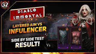 Infulencer Vs Layered Aim | Side By Side - TEST | Blood Knight | Diablo Immortal