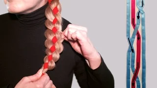 How to 4 Strand Ribbon Braid| Hairstyles by yourself| Tutorial