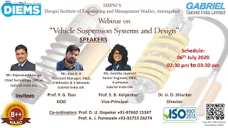 Webinar on "Vehicle Suspension Systems and Design"
