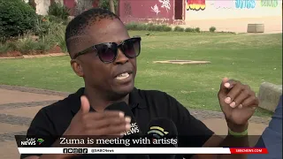 MK Party leader Jacob Zuma meets with artists for a roundtable discussion