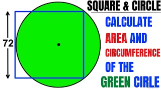 Find Area and Circumference of the Green Circle | Learn these simple Geometry Tools fast