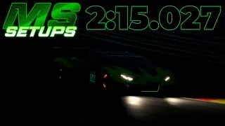 2:15.0 SPA LAMBORGHINI HURACAN GT3 EVO2 - MS SETUPS HOTLAP