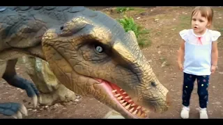 Динозавр в наше время dinosaur Park от Miss Arina TV