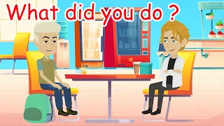 Listening and Speaking English Practice:  What did you do? (  Simple past tense)