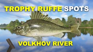 Russian Fishing 4 TROPHY RUFFE SPOTS Volkhov River