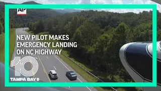 Video shows Florida pilot landing small plane on North Carolina highway