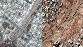 Libya Floods: Satellite Images Show Scale of Devastation in Derna | WSJ News
