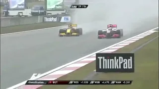 Lewis Hamilton overtake on Robert Kubica Chinese GP 2010