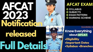 Afcat notification 2023 released | Afcat full details  #ssc #upsc #afcat #govtjob