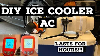 DIY ICE COOLER AC: Portable Air Conditioner That Lasts For Hours!!