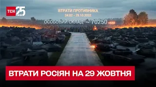 Втрати росіян на 29 жовтня: ЗСУ ліквідовали 70 тисяч росіян