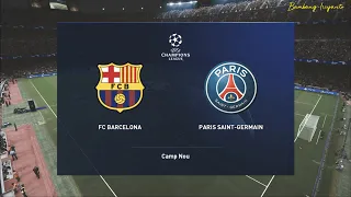 Barcelona vs PSG - UEFA Champions League UCL | PES 2021 Gameplay | Messi - Neymar - Griezman - Mbape