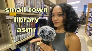 ASMR in the library pt 2! small town public asmr 📚book tapping, scratching, tracing + page turning