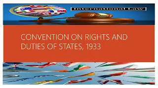 Montevideo Convention on Rights and Duties of States