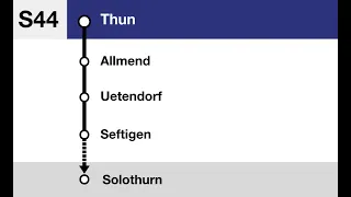 BLS Ansagen » S44 Thun — Solothurn (2022) | Flügelzug | SLBahnen