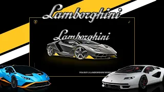 Designing website concept for Lamborghini