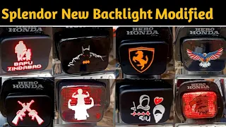 Splendor 😱Backlight Modified||🔥 Splendor New Back Light Sticker
