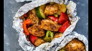 Foil Pack Cajun Chicken and Veggies