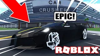 DESTROYING NEW TIER 4 $1T BUGATTI LA VOITURE NOIRE in ROBLOX CAR CRUSHERS 2 (UPDATE 26!)