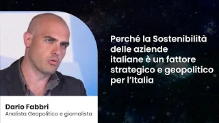 La geopolitica della sostenibilità - Dario Fabbri: sostenibilità un fattore strategico e geopolitico