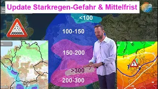 Das Wichtigste in Kürze: Starkregen-Gefahr am Dienstag, anhaltende Sumpf- & Gewitterlage bis Juni.