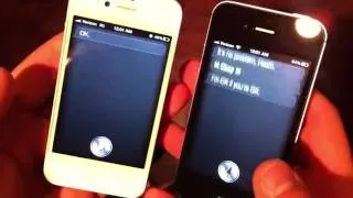 Two Iphone 4s With Siri Talking WIth Each other