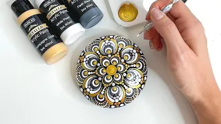 "Champagne Gold" Color Palette | Dot Art Mandala Painting | Thoughtful Dots | Tutorial