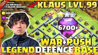 Klaus From Queen Walkers Base For Pushing-Klaus Base  Th13 - Th13 Legend League Base Anti 2 Star COC