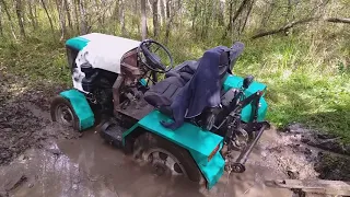 панель приборів на саморобний трактор . пробна ворка . і як ми єго в лісі засадили