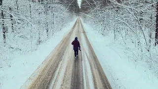 Winter is belarus / hrodna . djironin / djimavic /  Renault talisman